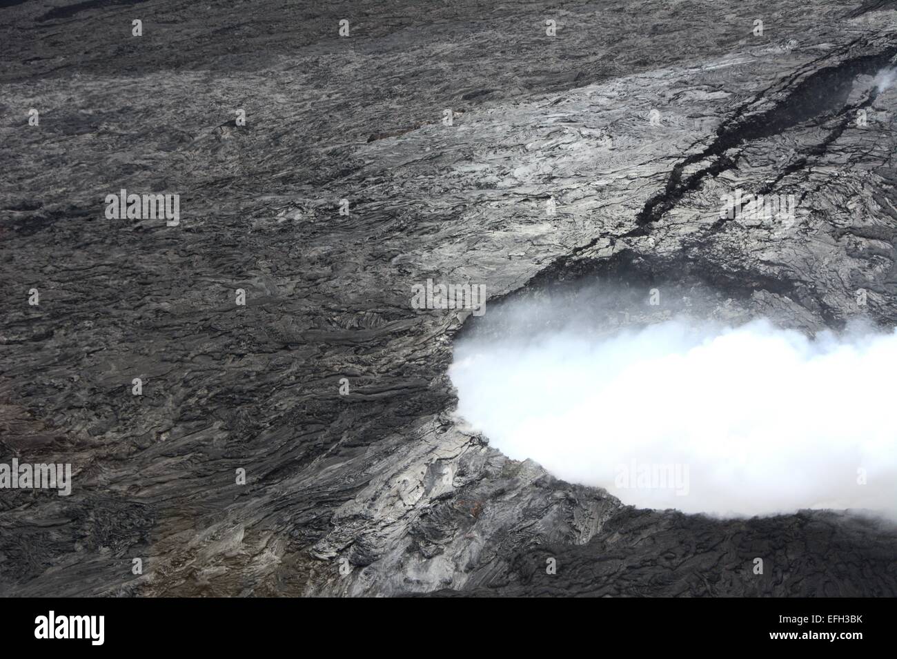 Smoking Volcano in Hilo Hawaii Stock Photo