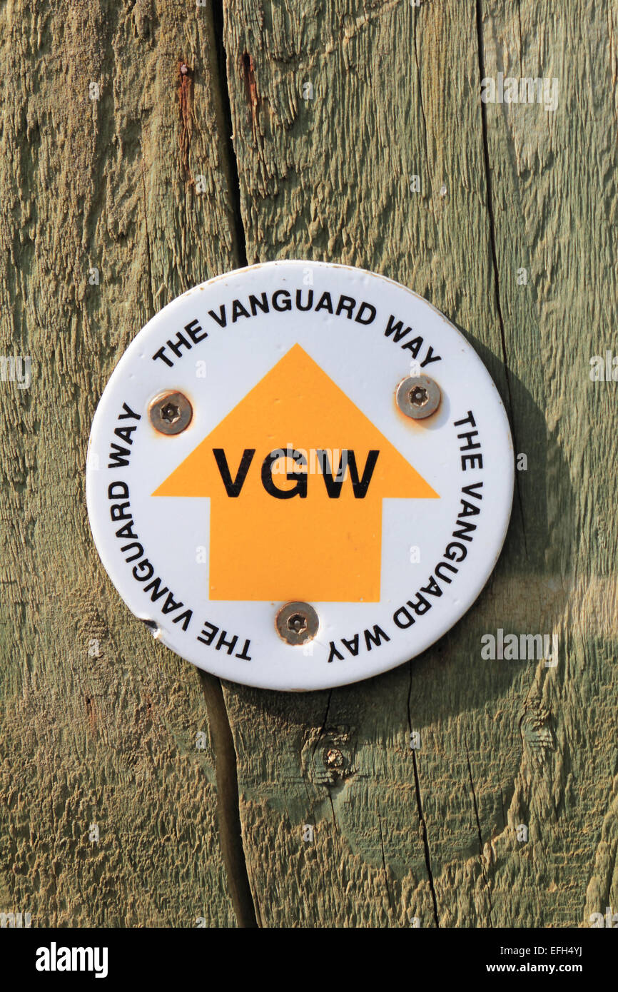 The Vanguard Way walking route Seaford Sussex England UK Stock Photo