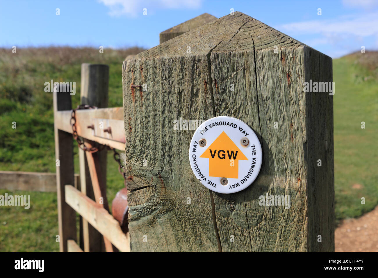 The Vanguard Way walking route Seaford Sussex England UK Stock Photo