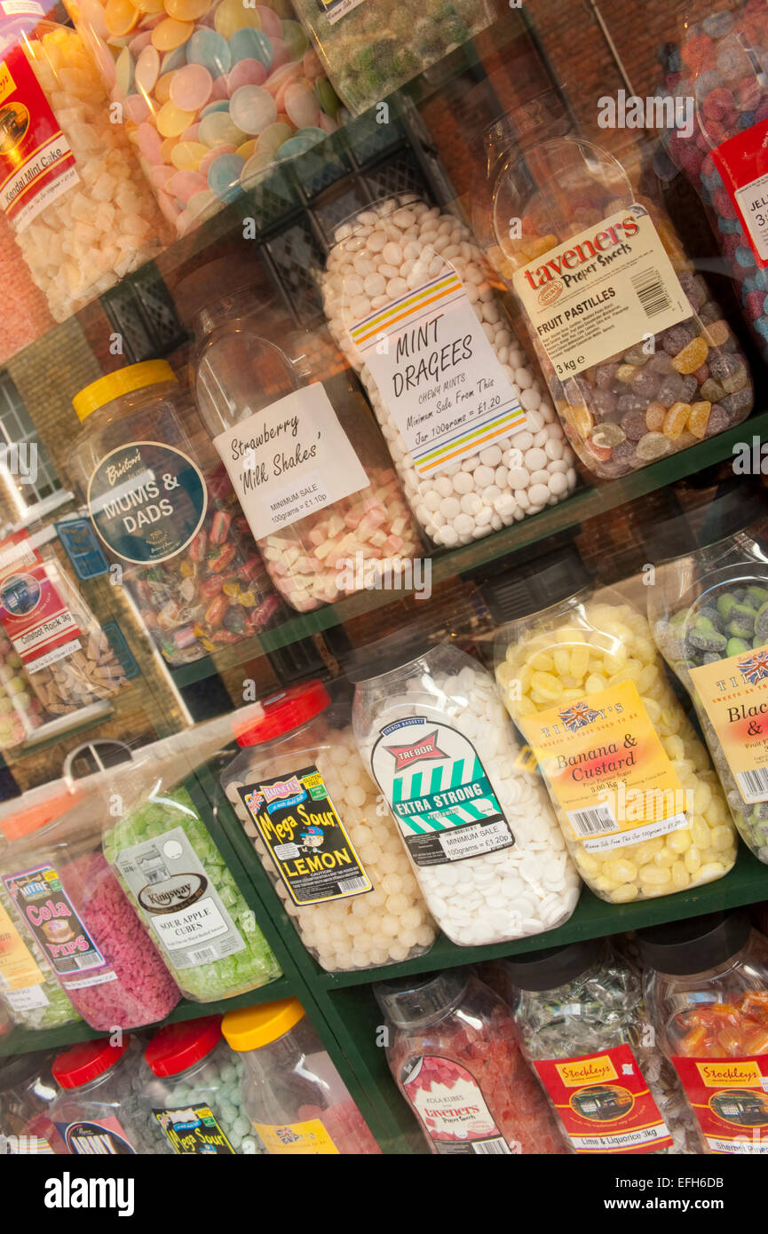 Jars of sweets in a traditional sweet shop Stock Photo Alamy