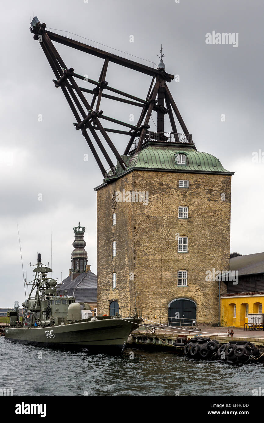 Mastekranen -  masting sheer, Holmen, Copenhagen, Denmark Stock Photo