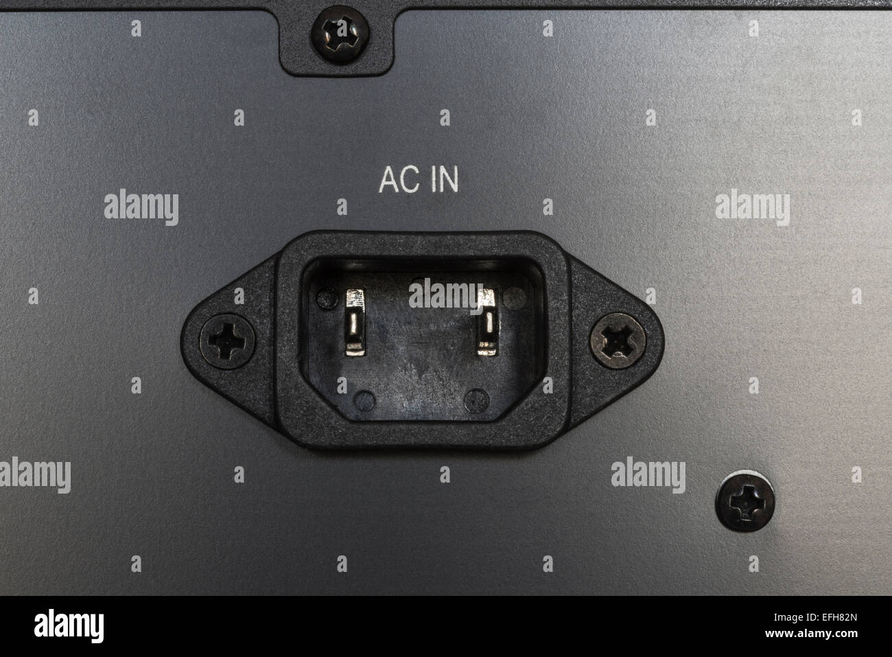 Closeup of power input of an amplifier Stock Photo - Alamy