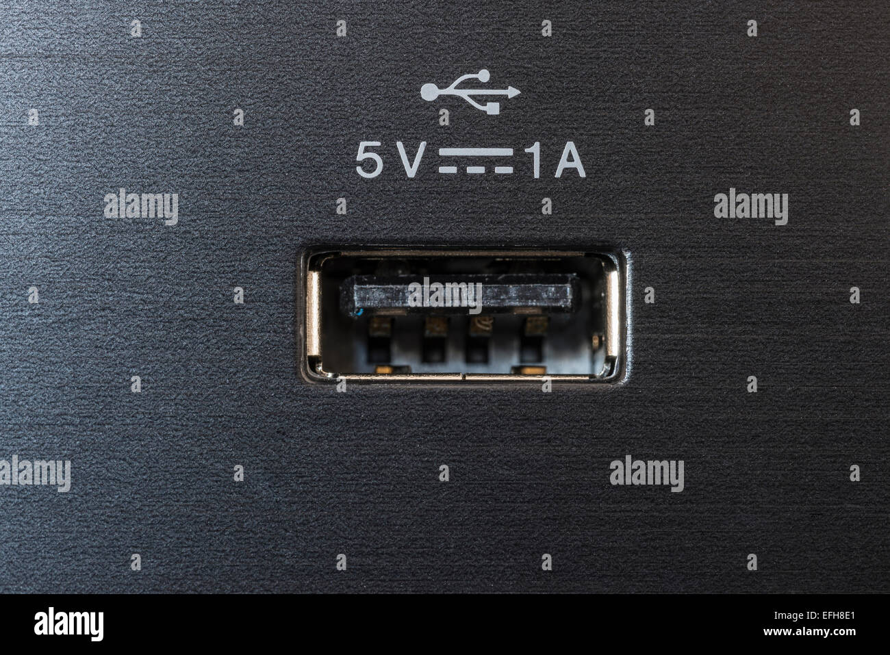 Close-up of USB Port of a amplifier Stock Photo