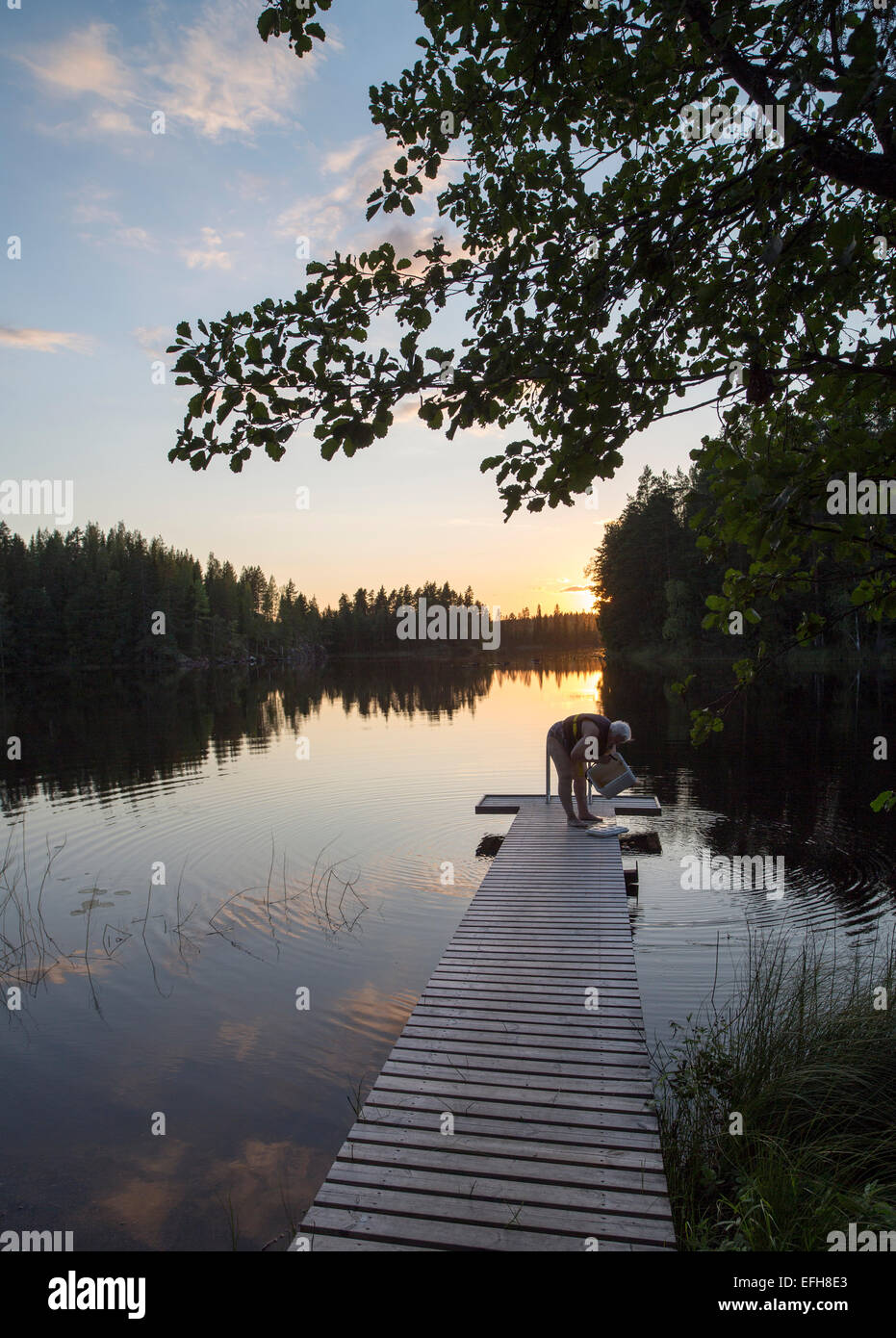 Elderly woman swimming hi-res stock photography and images - Alamy