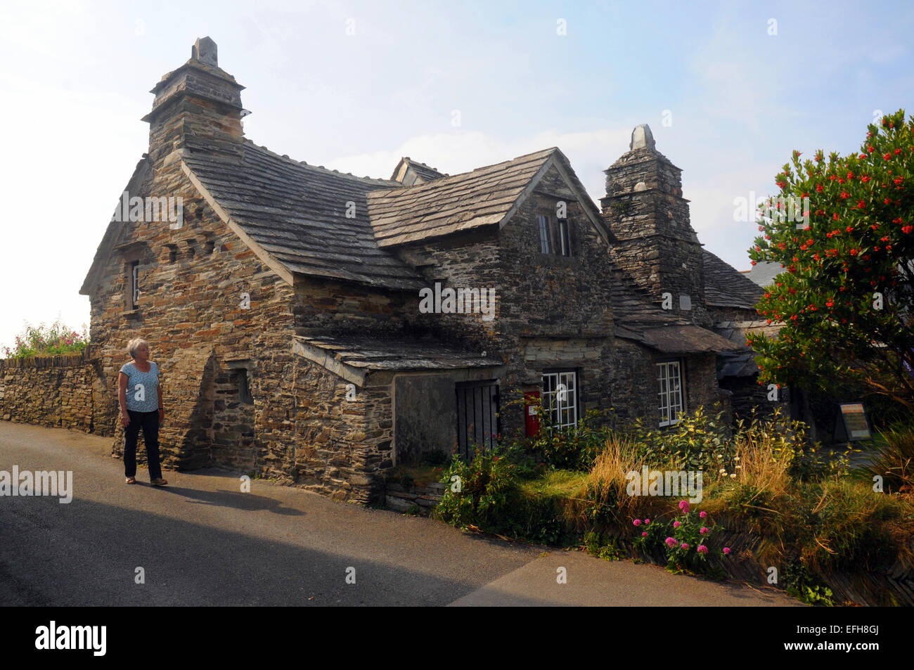 The Old Post Office, Tintagel, Cornwall Stock Photo
