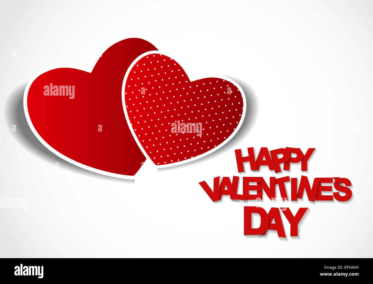 Happy Valentines Day Card. Vector Illustration Stock Photo - Alamy