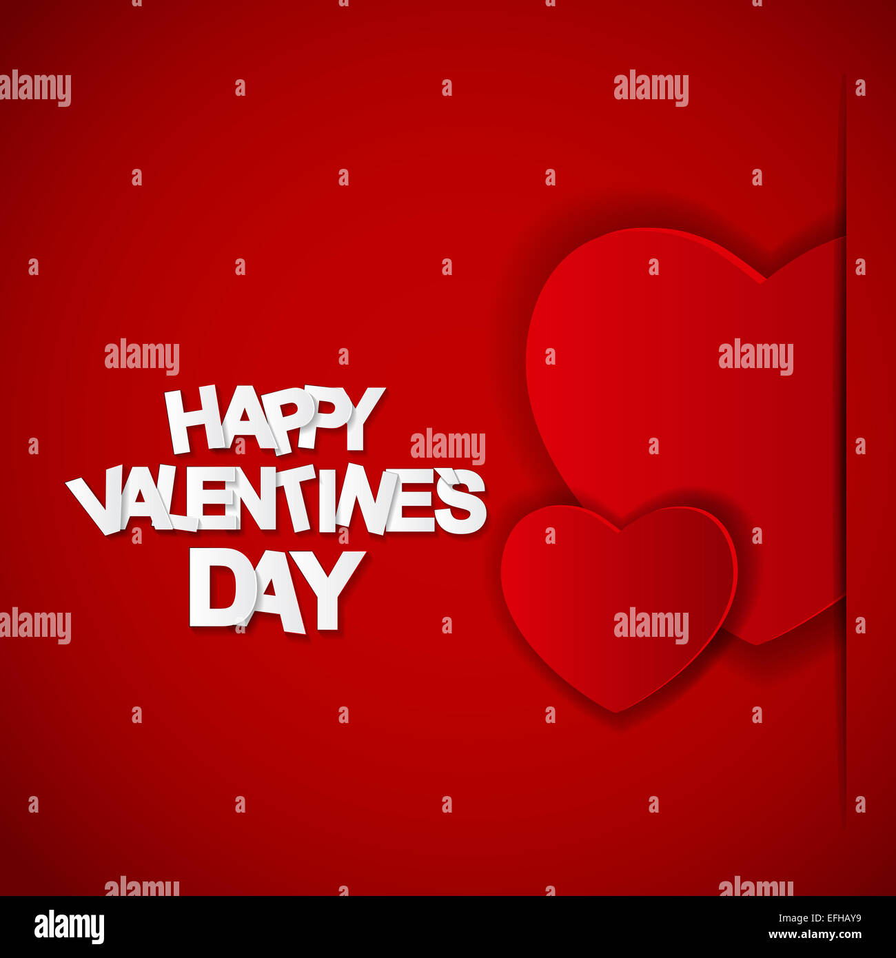 Happy Valentines Day Card. Vector Illustration Stock Photo - Alamy