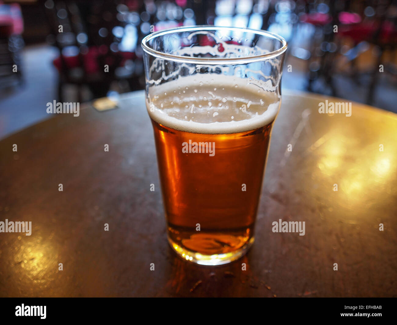 Pint of British bitter ale beer Stock Photo