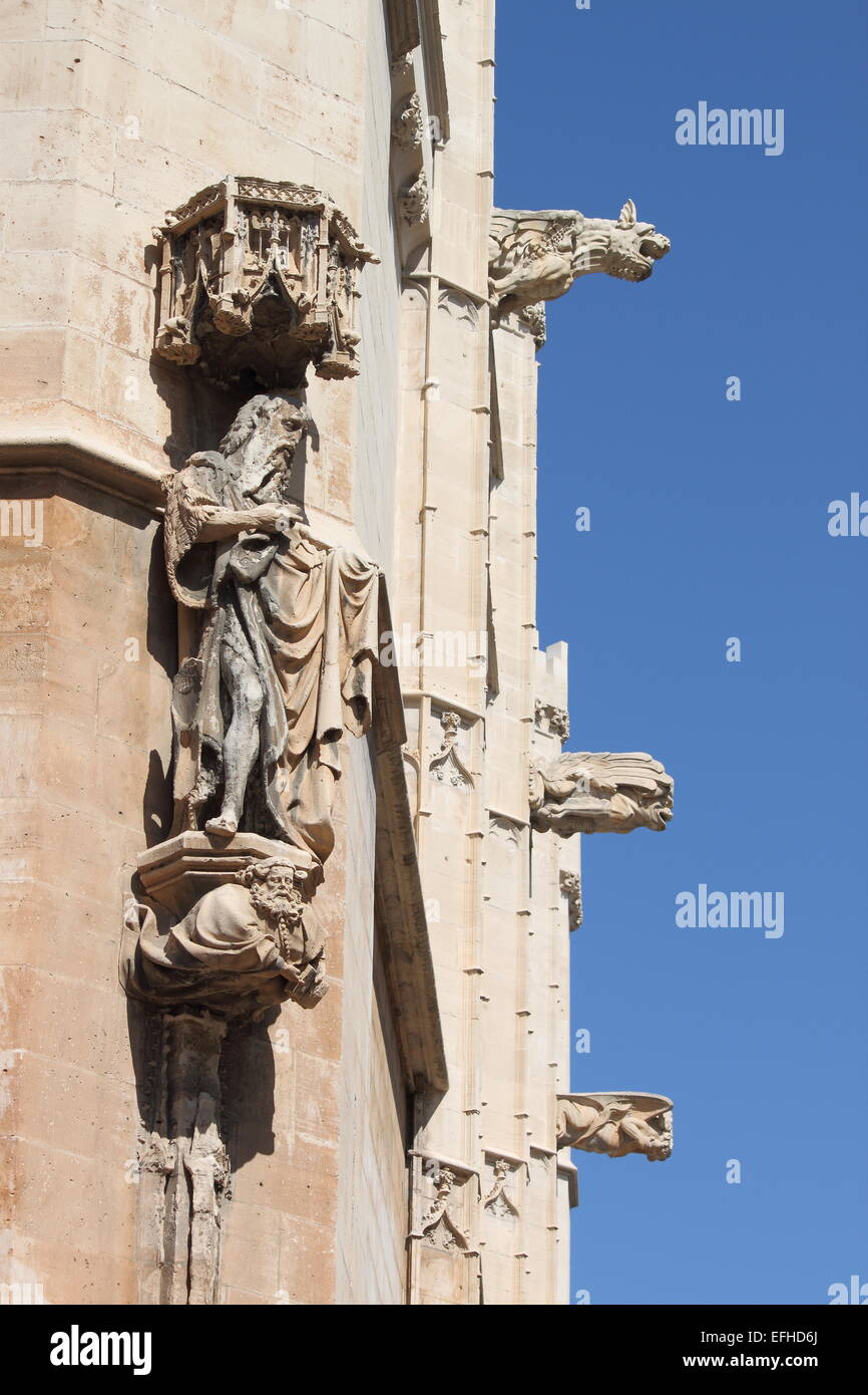 Gargoyles at La Lonja monument in Palma de Mallorca, Spain Stock Photo