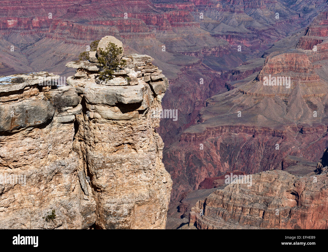 Grand Canyon, Arizona, lookout valley gorge panorama Stock Photo