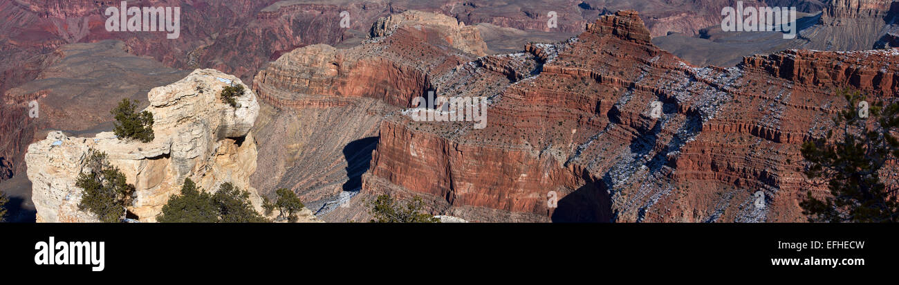 Grand Canyon, Arizona, beautiful valley gorge plateau panorama Stock Photo