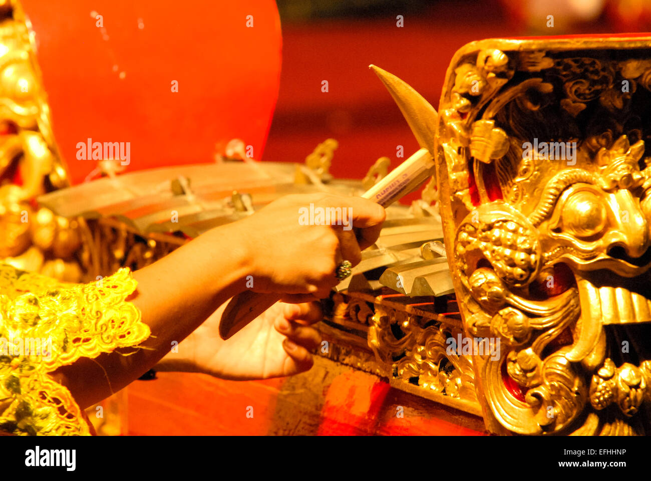 gamelan orchestra in ubud indonesia Stock Photo
