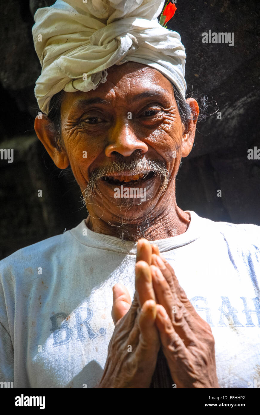 portrait of man in bali indonesia Stock Photo