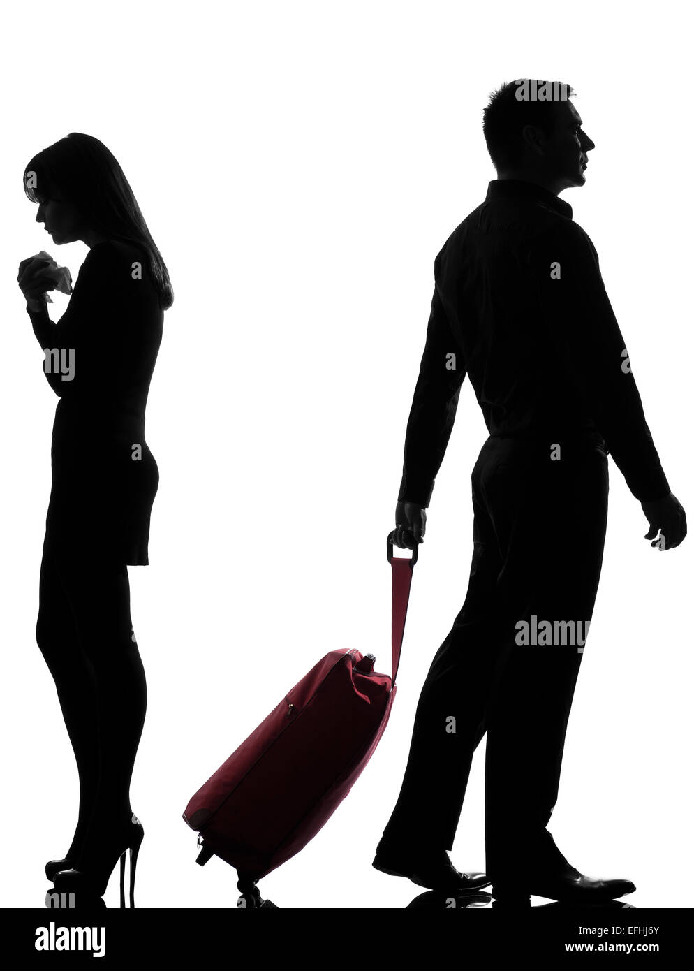 Couple divorce silhouette hi-res stock photography and images - Alamy