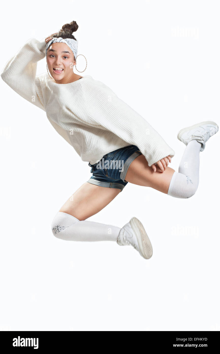 Girl Dancing Breakdance Stock Photo Alamy