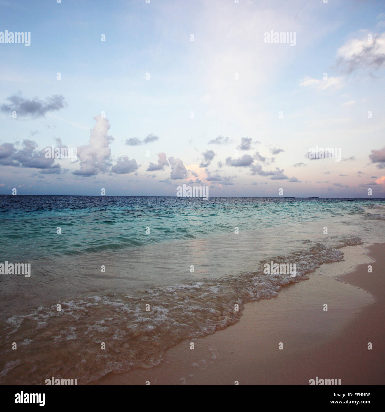 sunset on the sea beach Stock Photo - Alamy