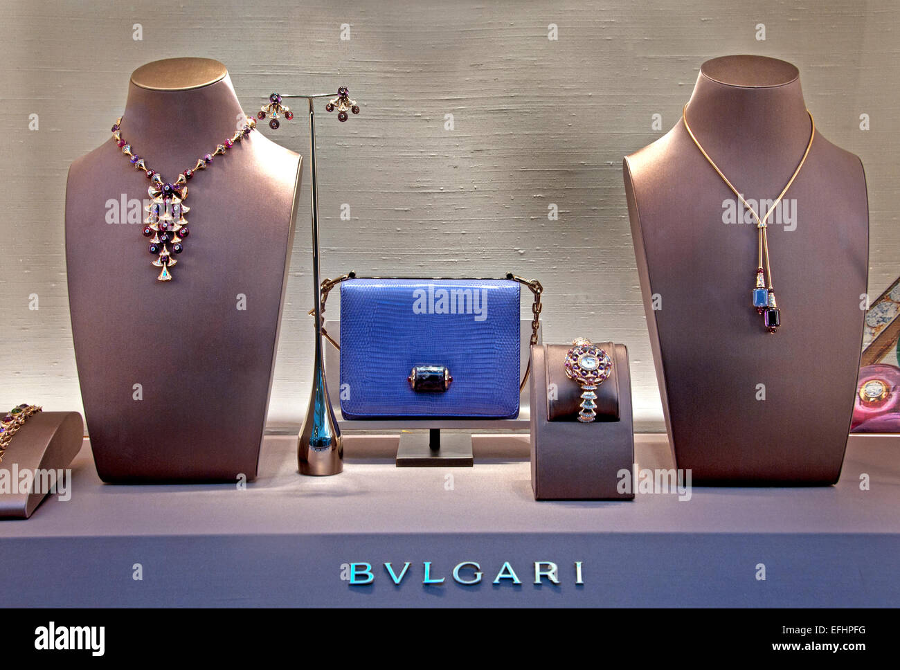 Bvlgari Rome Bulgari Jewel Jeweler chain Stock Photo