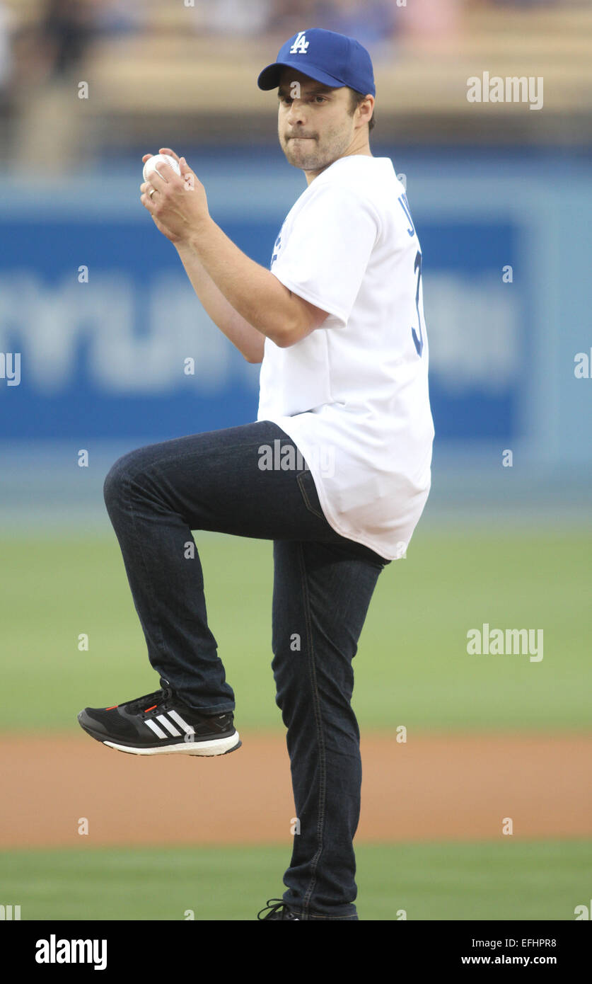 Celebrities attend the Los Angeles Dodgers v Chicago White Sox