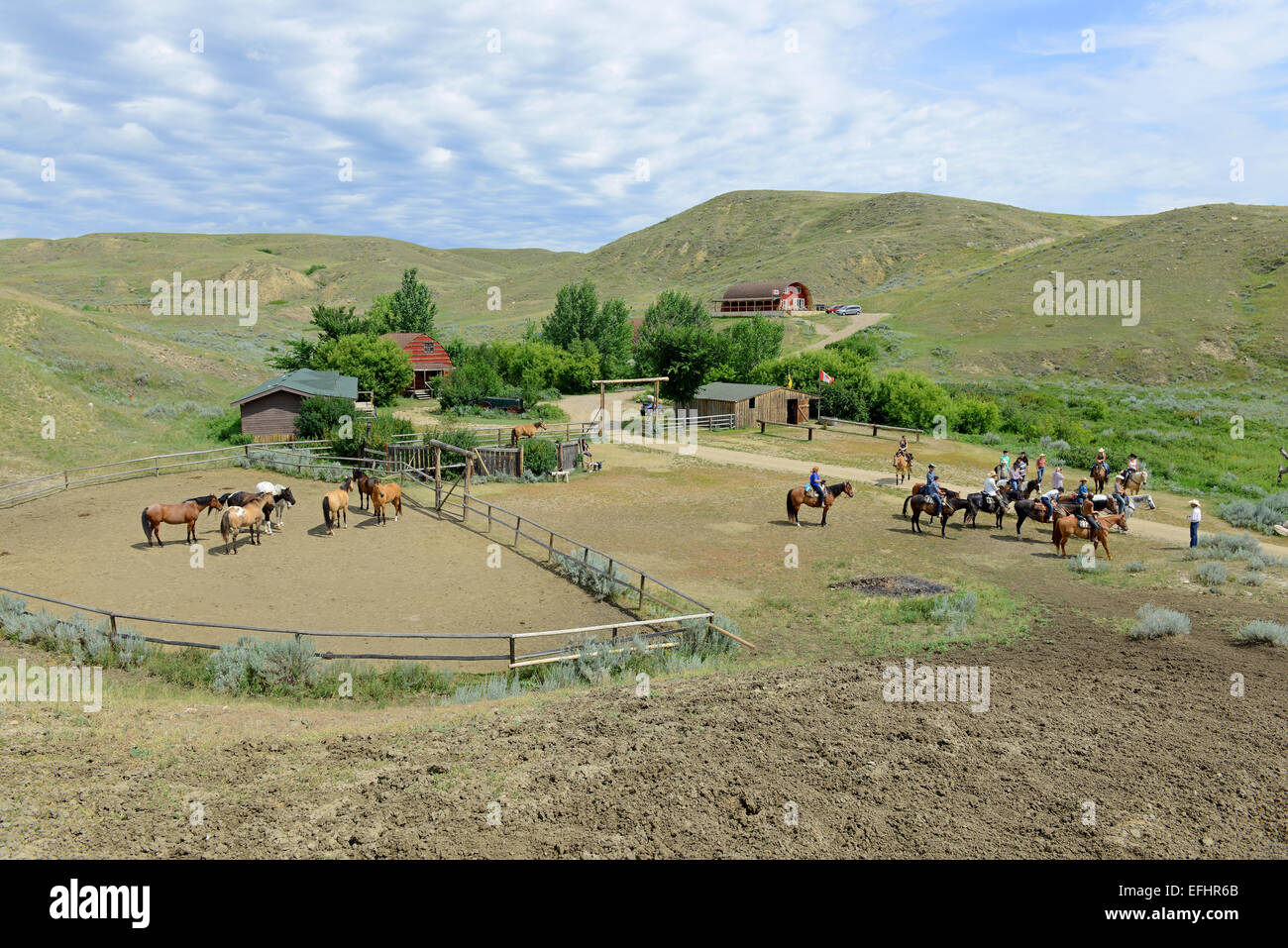 La Reata Ranch, Saskatchewan, Canada. Stock Photo