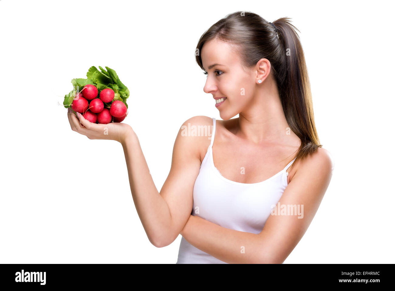 Long live healthily, eating good foods Stock Photo
