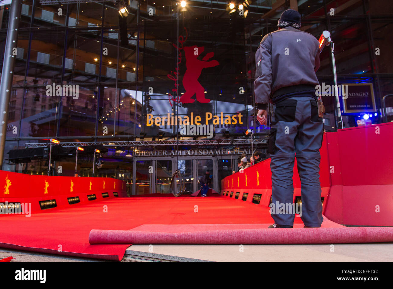 Berlin, Germany. 4th Feb, 2015. The Red Carpet at the 65th Berlin International Film Festival/Berlinale 2015 on February 4, 2015 in Berlin, Germany./picture alliance © dpa/Alamy Live News Stock Photo