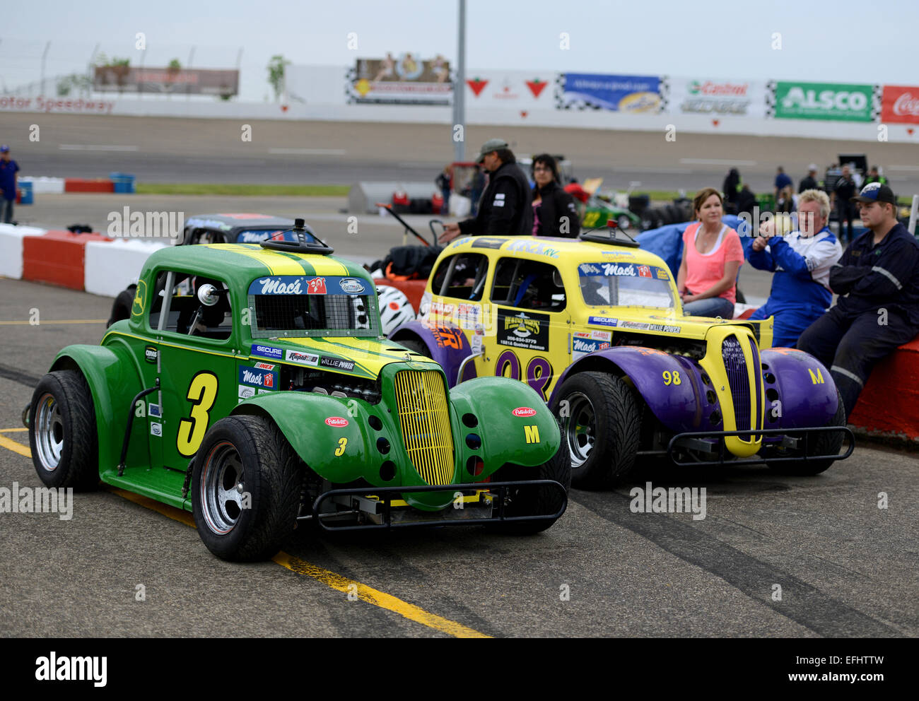 Auto Clearing Motor Speedway racing circuit, Saskatoon, Saskatchewan, Canada Stock Photo