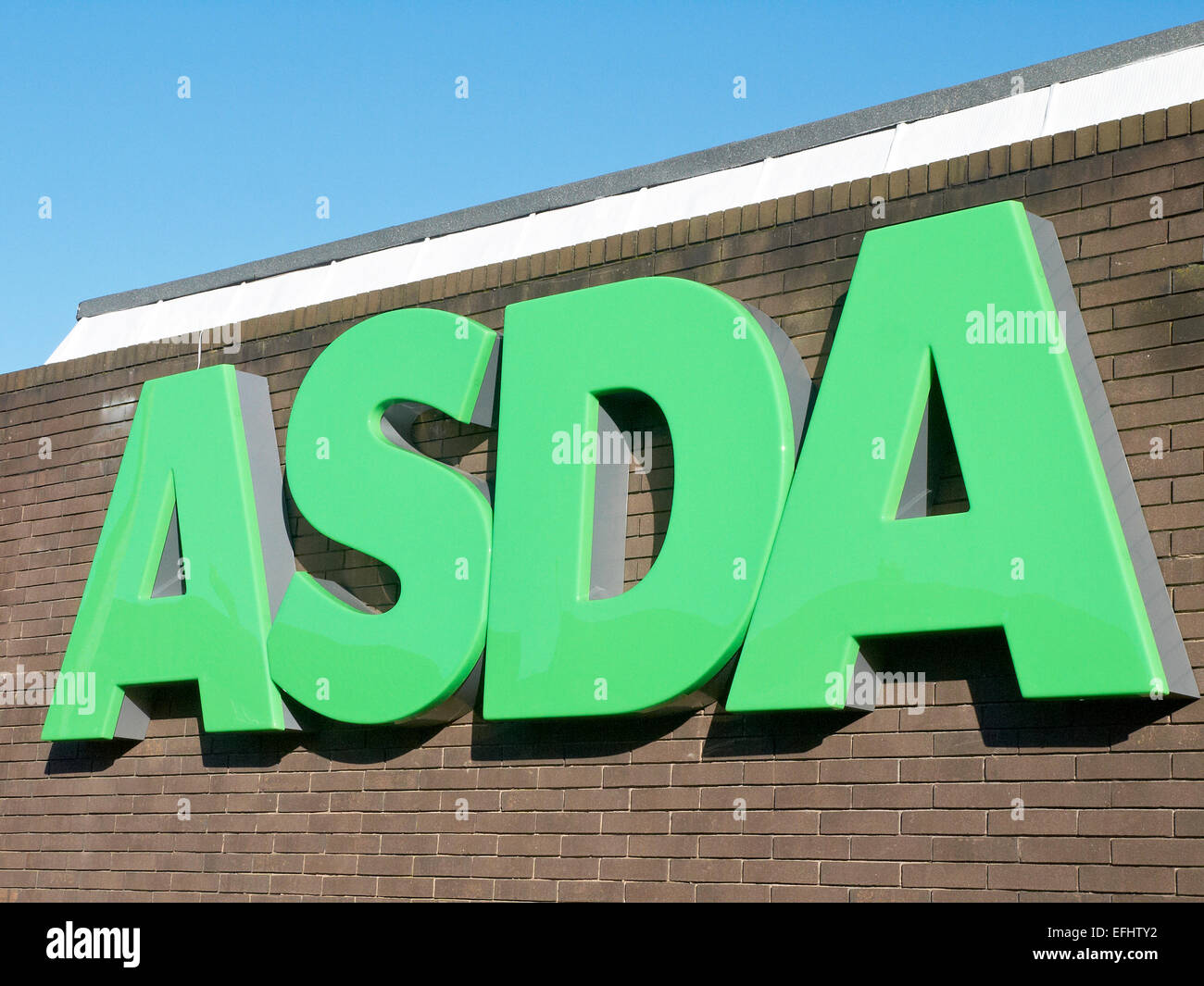 ASDA sign on outside wall UK Stock Photo