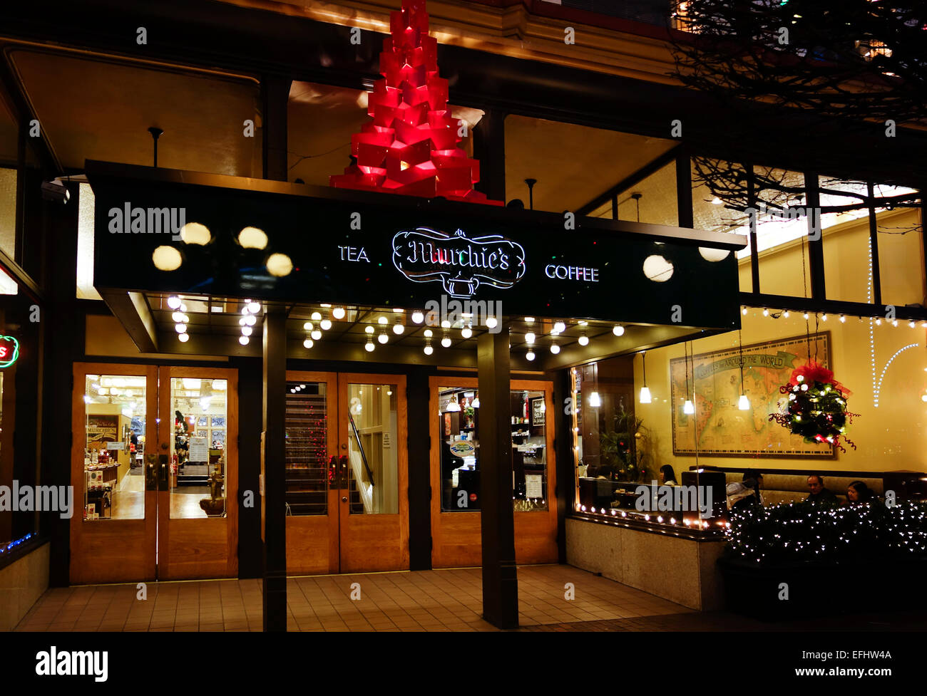 Exterior of historic Murchie's Tea and Coffee retail store and