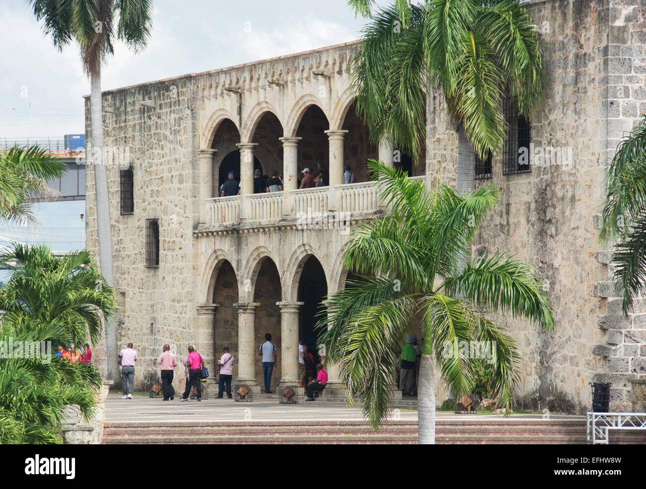 SANTO DOMINGO, DOMINICAN REPUBLIC. The Moorish-influenced Alcazar de Colon, built by Columbus's son Diego on Plaza Espana. Stock Photo