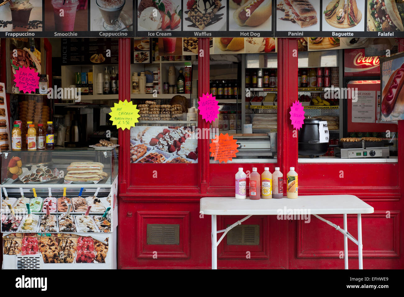 Fast food stall, portobello road Stock Photo Alamy