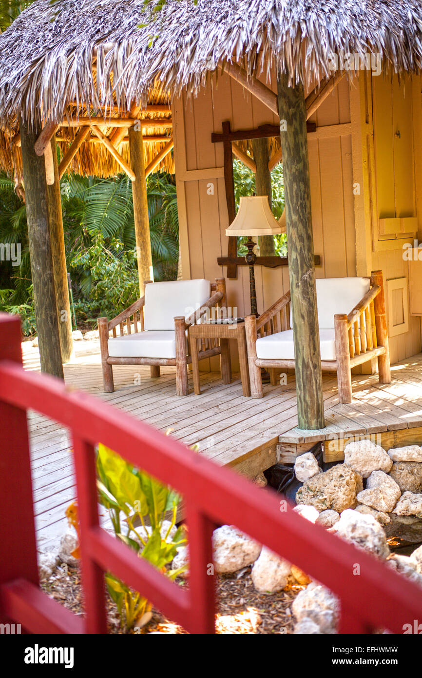 Zen Garden, Little Palm Island Resort, Florida Keys, USA Stock Photo