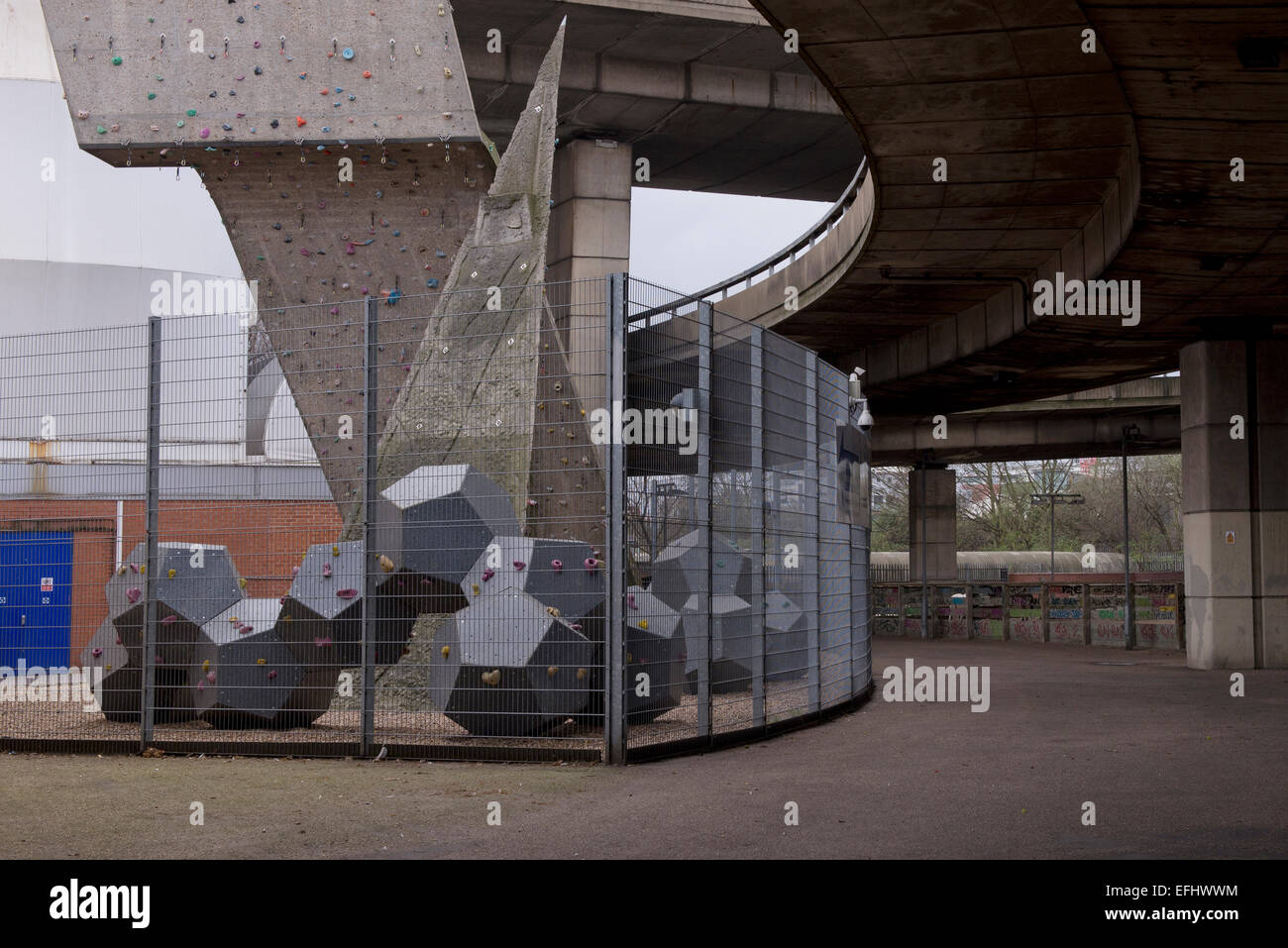 Climbing wall, Ladbroke Grove, London Stock Photo Alamy
