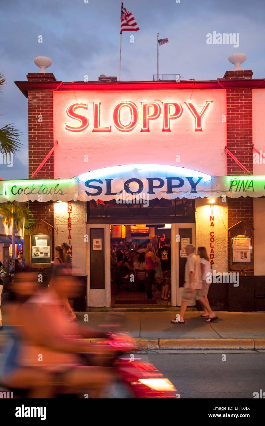 The famous bar pub Sloppy Joe's in Key West, Florida Keys, Florida, USA Stock Photo