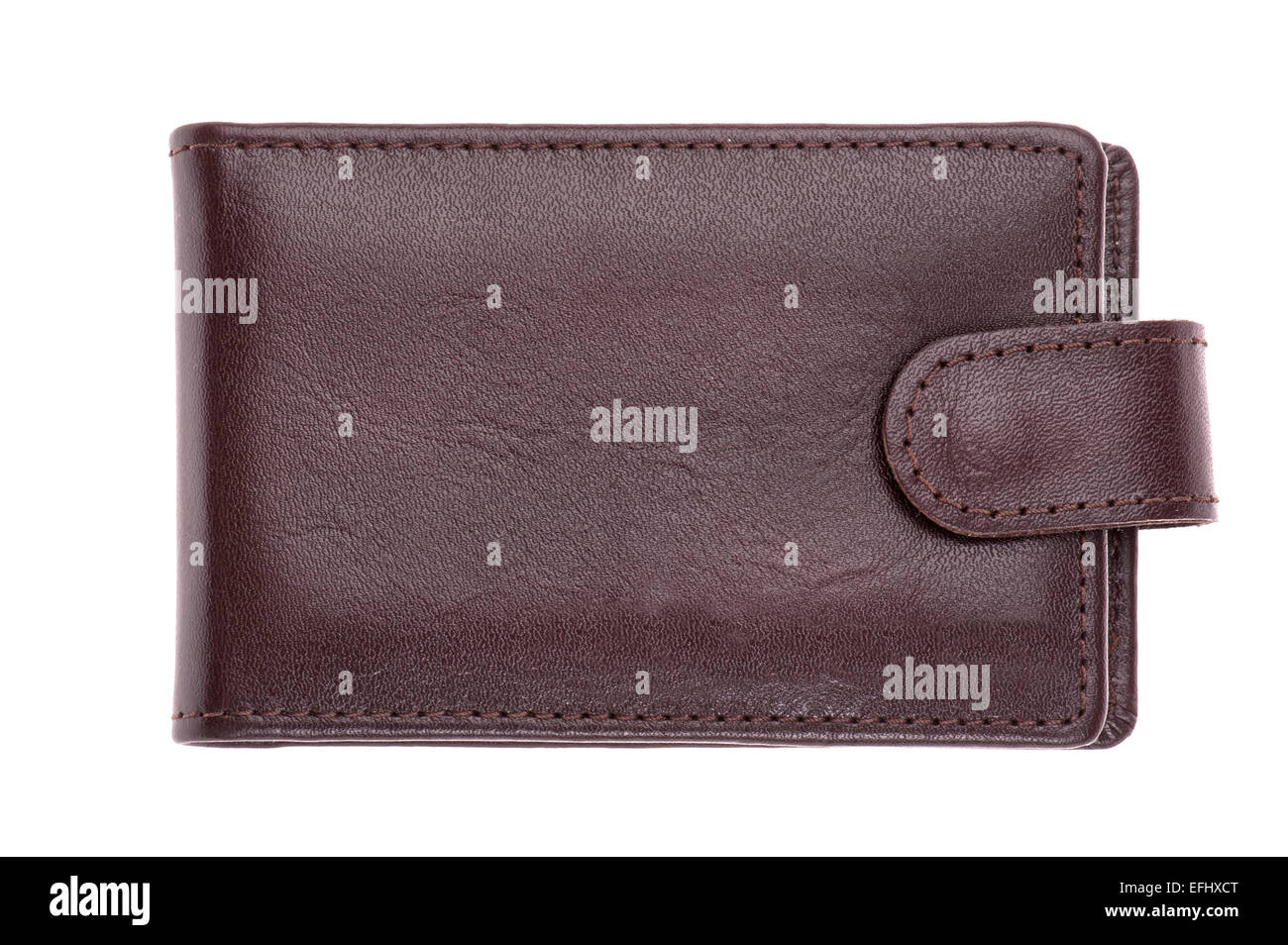 object isolated on white - brown leather purse Stock Photo - Alamy