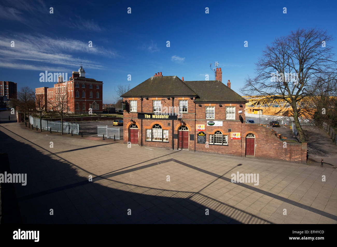 The Wanderer Public House near Molineux stadium in Wolverhampton West Midlands England UK Stock Photo