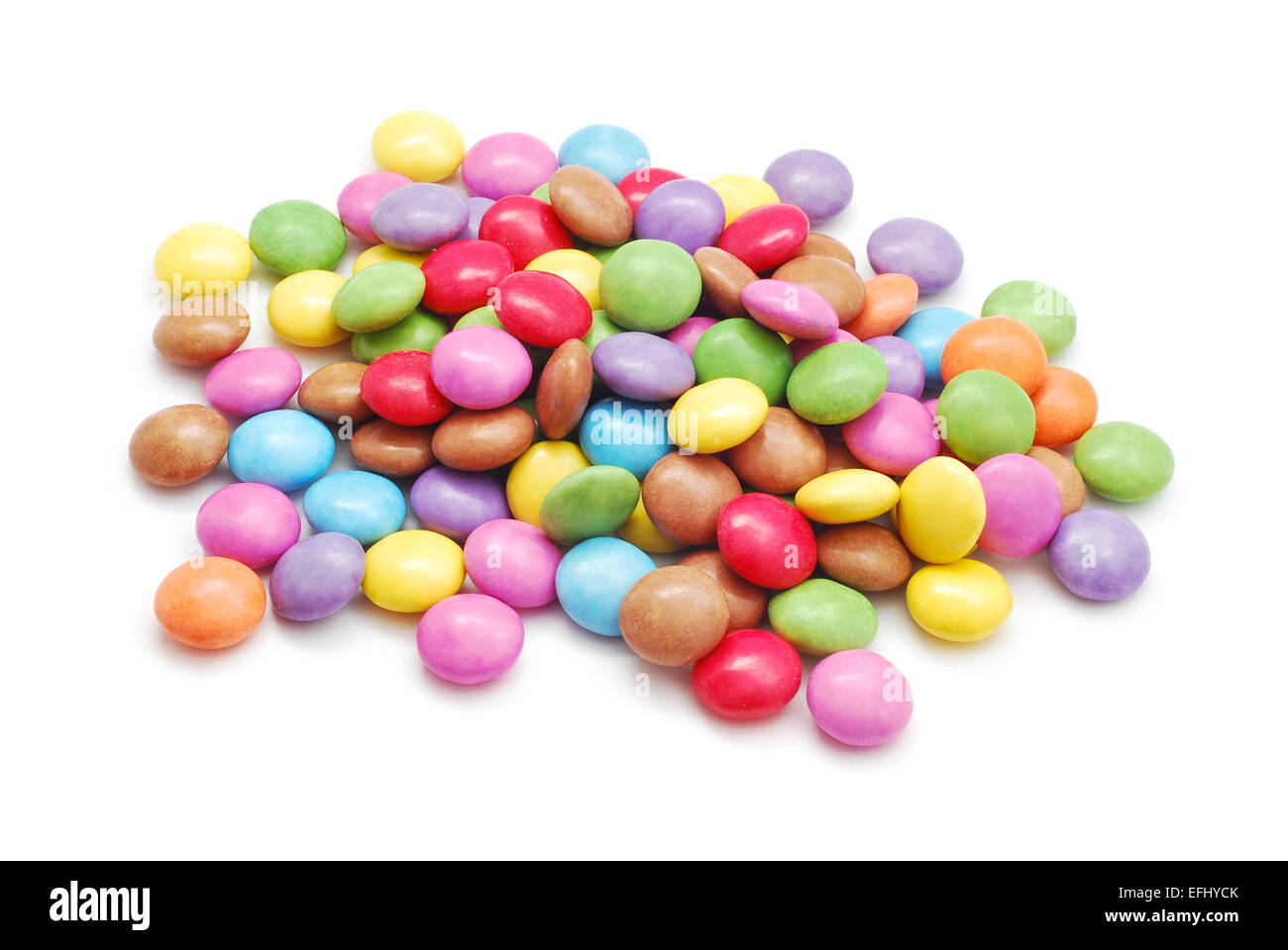 colorful candy on white background Stock Photo