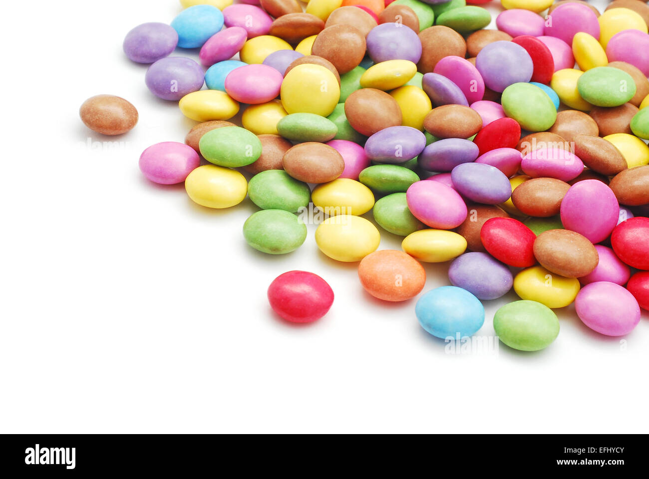 colorful candy on white background Stock Photo
