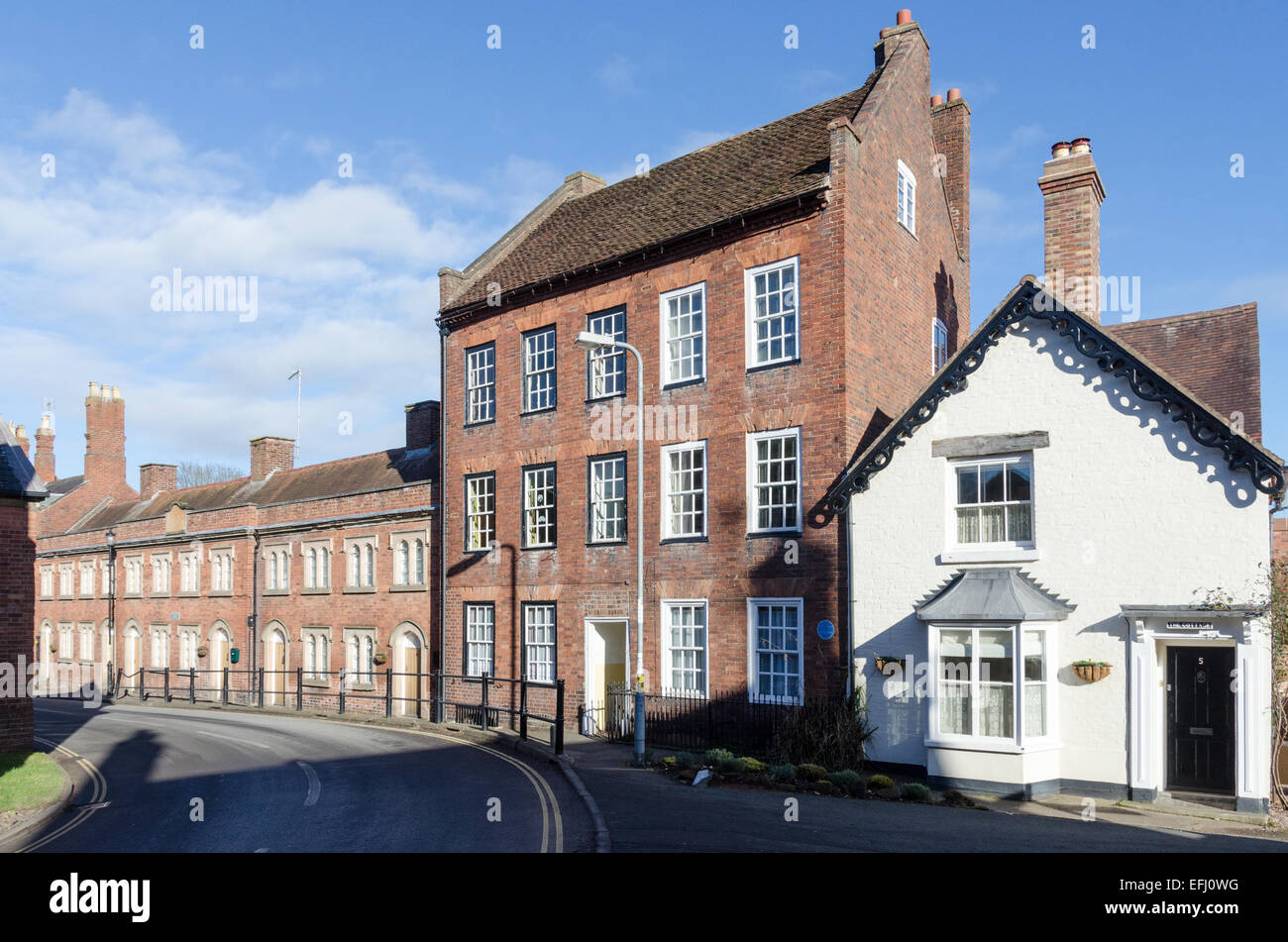 Houses in the pretty town of Bewdley in Worcestershire Stock