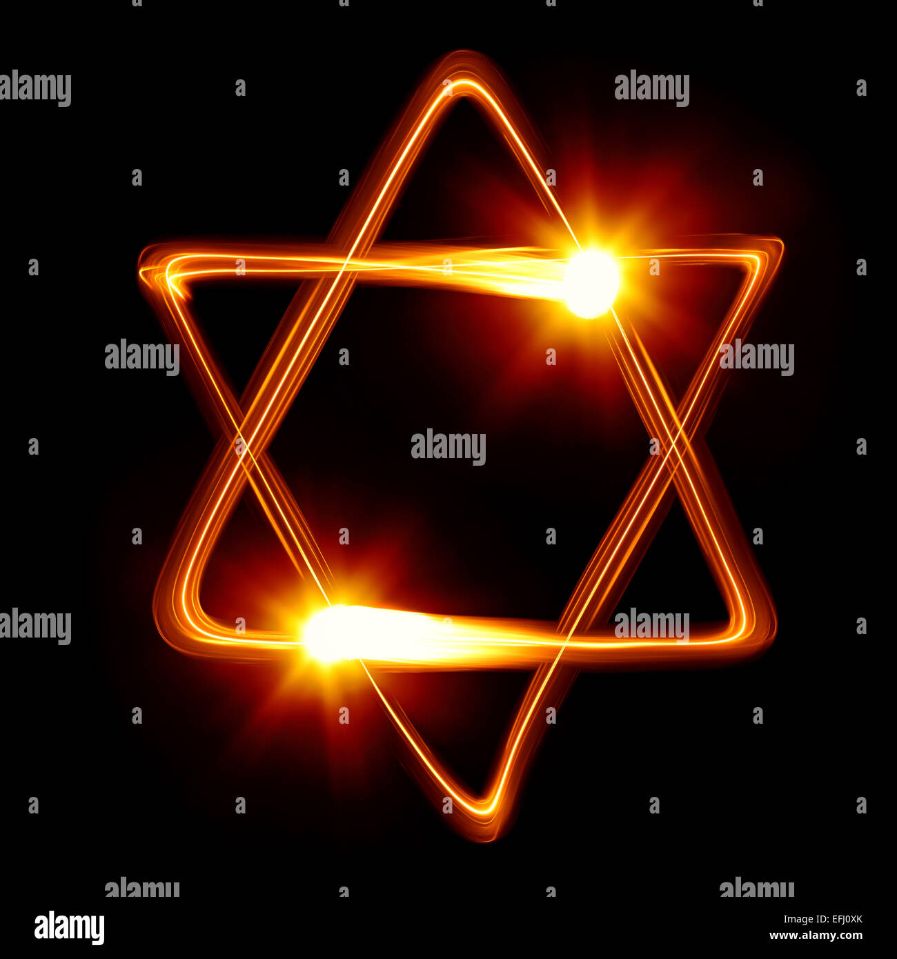 Star of David created by light Stock Photo