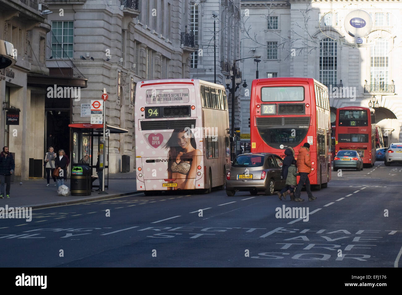 London bus stop advertising hi-res stock photography and images - Alamy