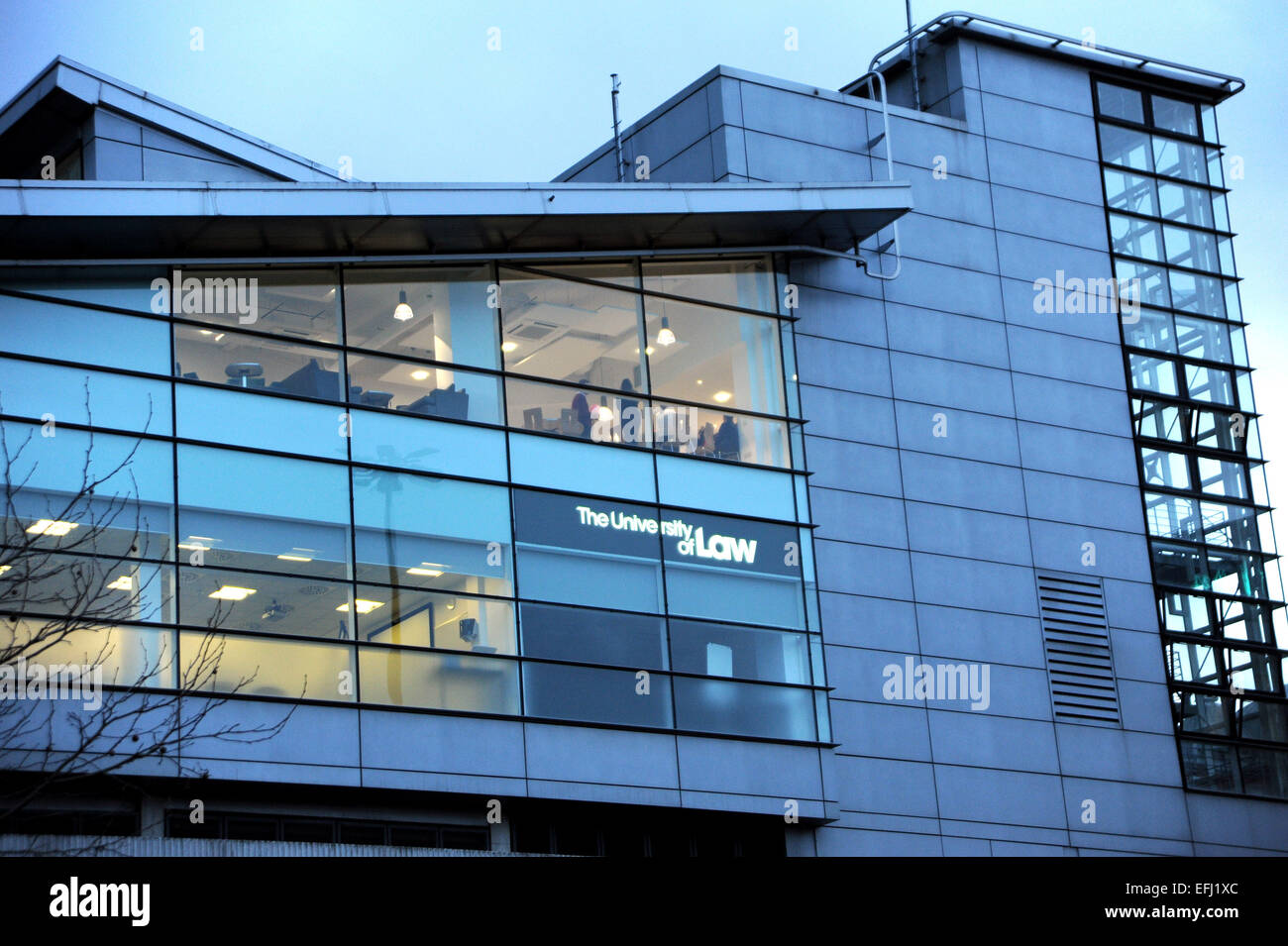 Manchester Lancashire UK - The University of Law in city centre Piccadilly gardens Stock Photo