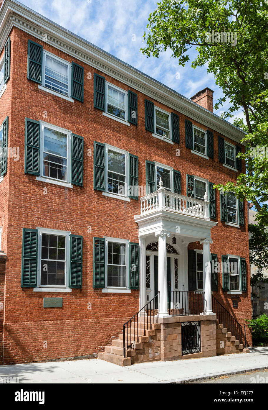 The historic Gardner House on George Street, Brown University, Providence, Rhode Island, USA Stock Photo