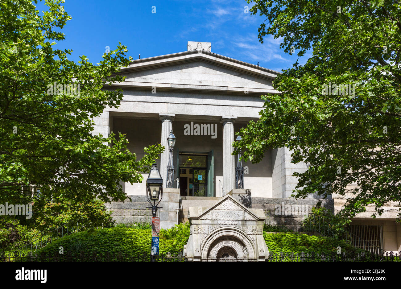 The Providence Athenaeum, one of the country's oldest libraries, Benefit Street, Providence, Rhode Island, USA Stock Photo