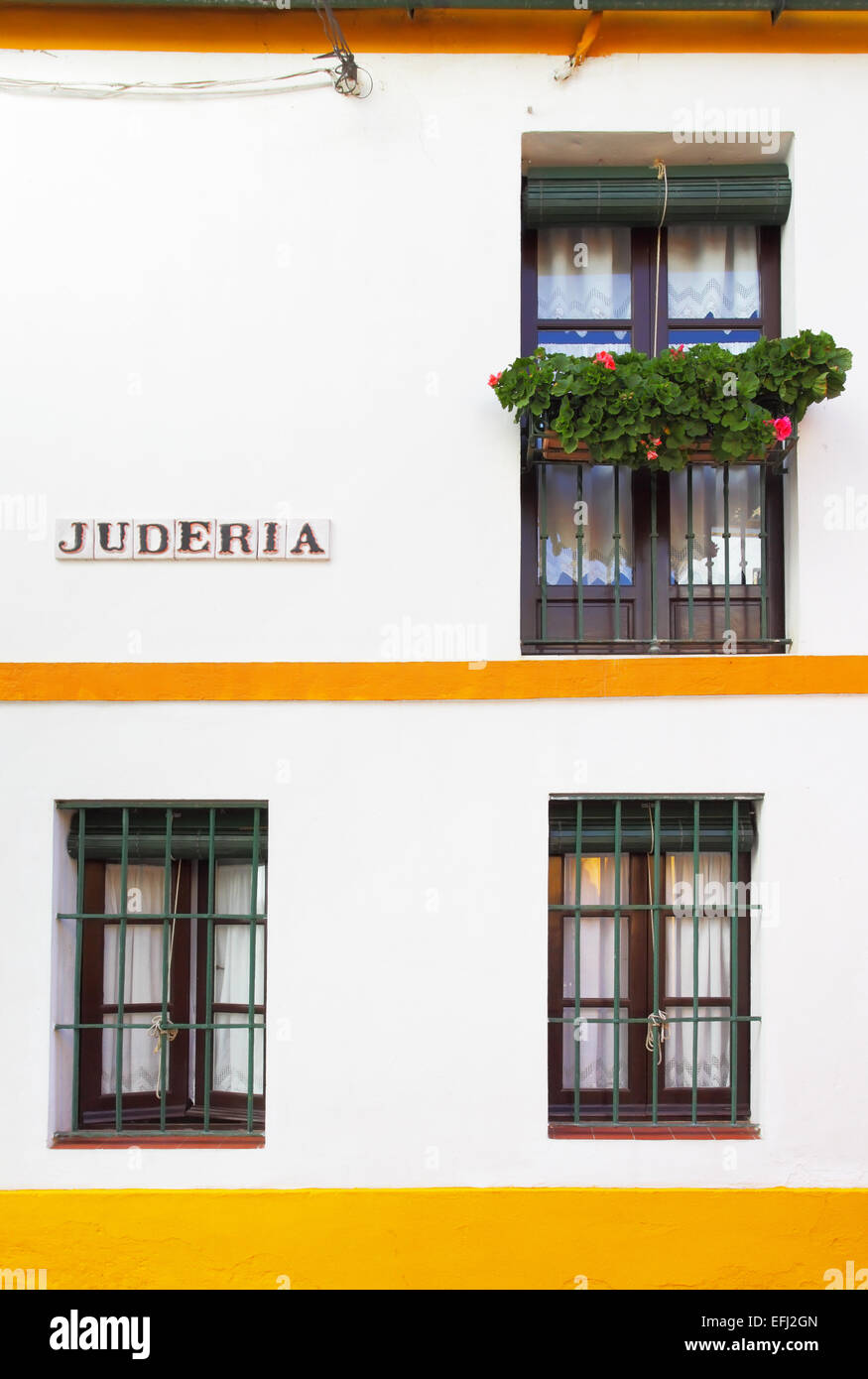 Old house on Juderia street in Seville Stock Photo