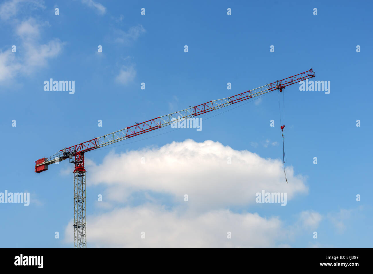 lift crane on sky background Stock Photo
