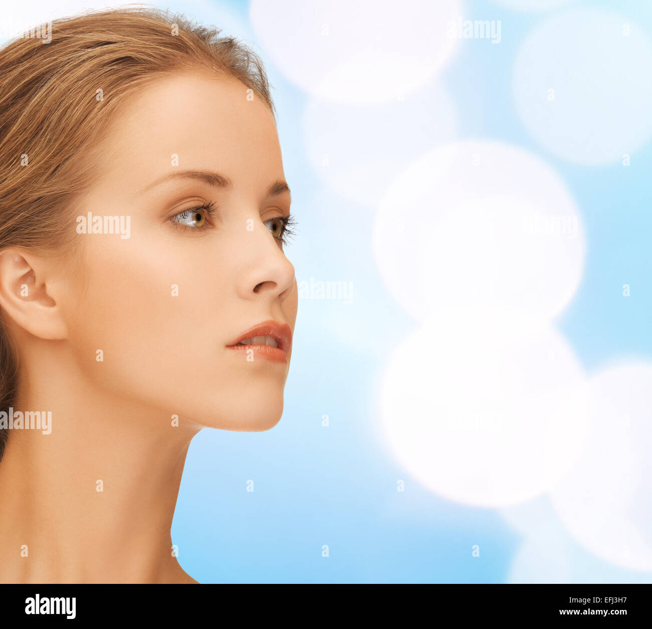 beautiful young woman face Stock Photo Alamy