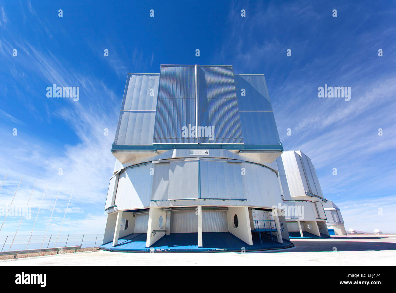 VLT (Very Large Telescope). Cerro Paranal, Atacama desert. Chile Stock