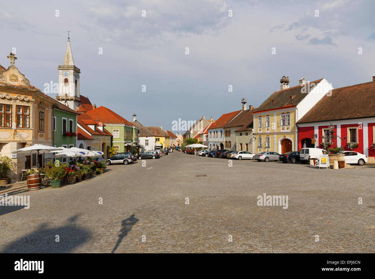 Main square, Rust, Northern Burgenland, Burgenland, Austria Stock Photo