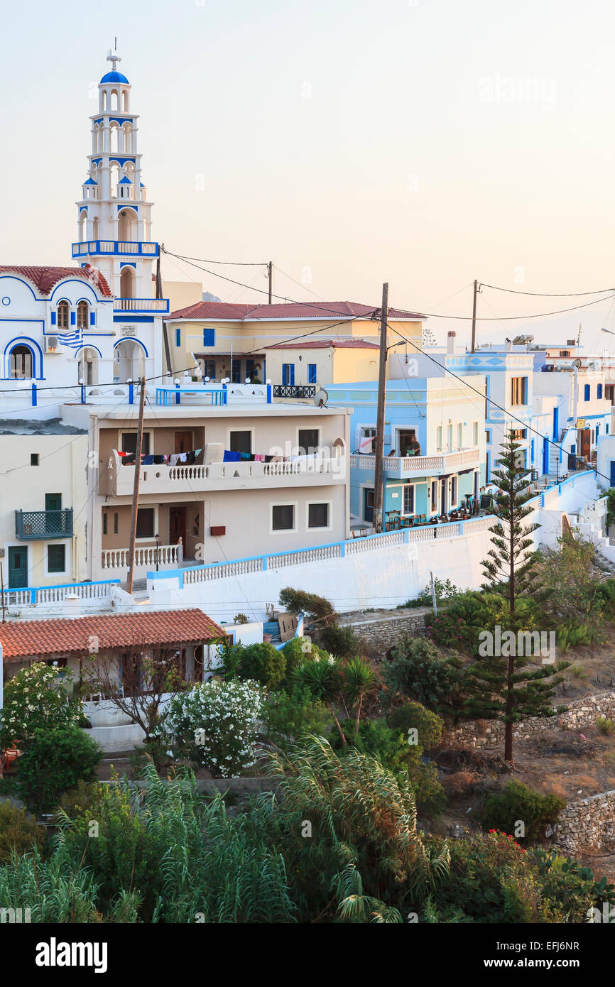 The Greek village of Arkasa, Karpathos, Dodecanese, South Aegean, Greece Stock Photo