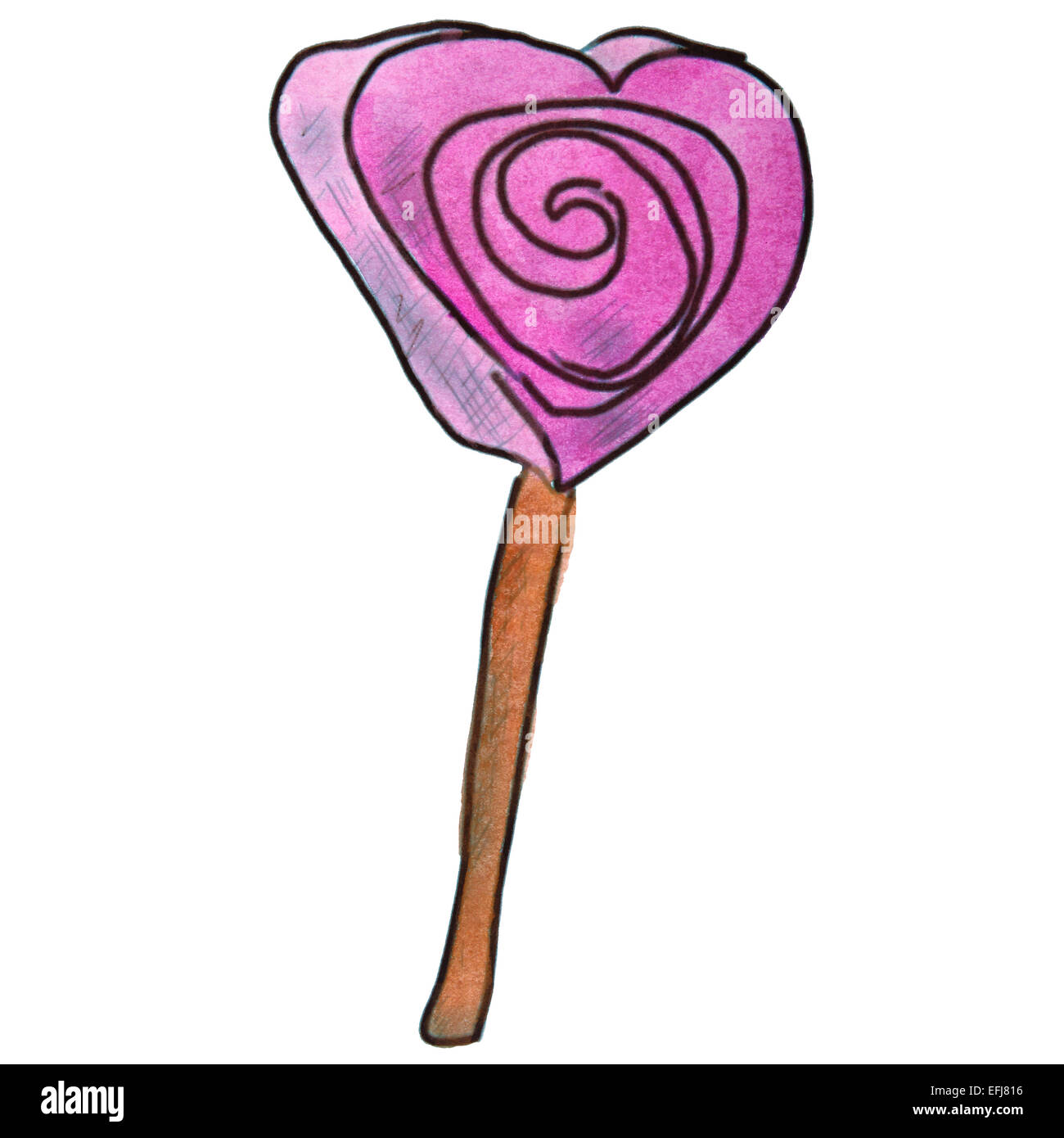 Lollipop candy cartoon illustration hi-res stock photography and images -  Alamy